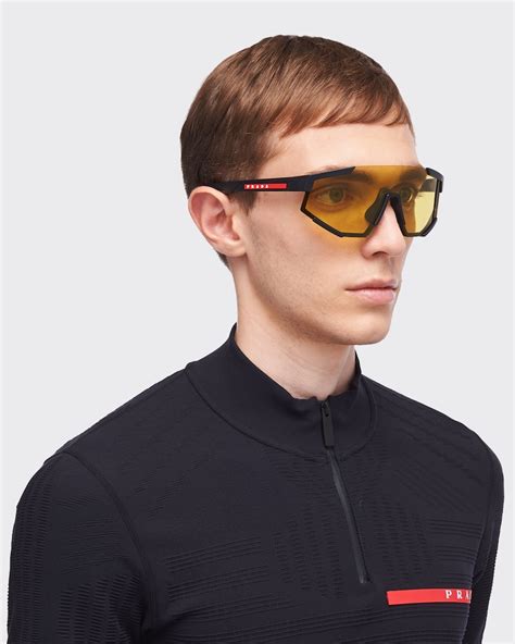prada linea rossa sunglasses men